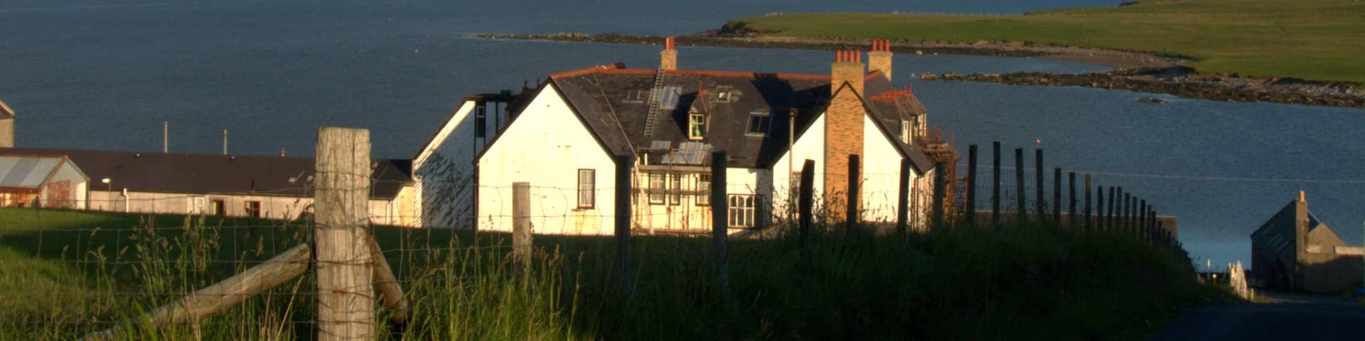 View from the hill behind the St. Magnus Bay Hotel in Hillswick