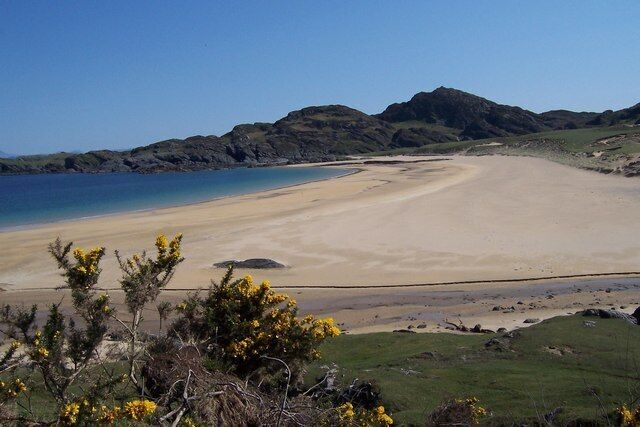 Kiloran Bay and Carnan Eoin. Kiloran Bay on an idyllic May morning, with not a soul to be seen.
