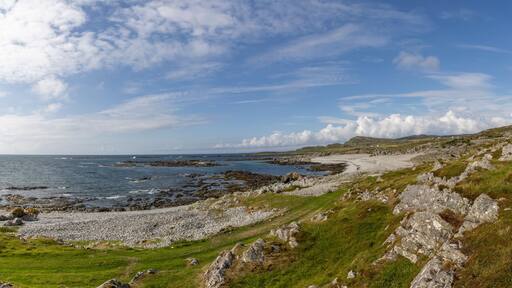 South Western Colonsay beaches on Colonsay, an island in the Inner Hebrides of Scotland. It is about 15 miles south of the Isle of Mull.