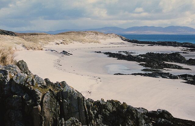 Unspoilt white beach of Colonsay Beaches do not come much finer than this.