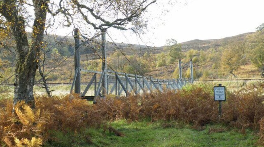 Footbridge across the River Helmsdale near Suisgill Lodge