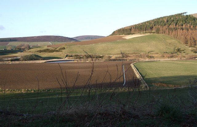 View of River Don at foot of Drumgoudrum hill Seen from road up Bogneish Hill.