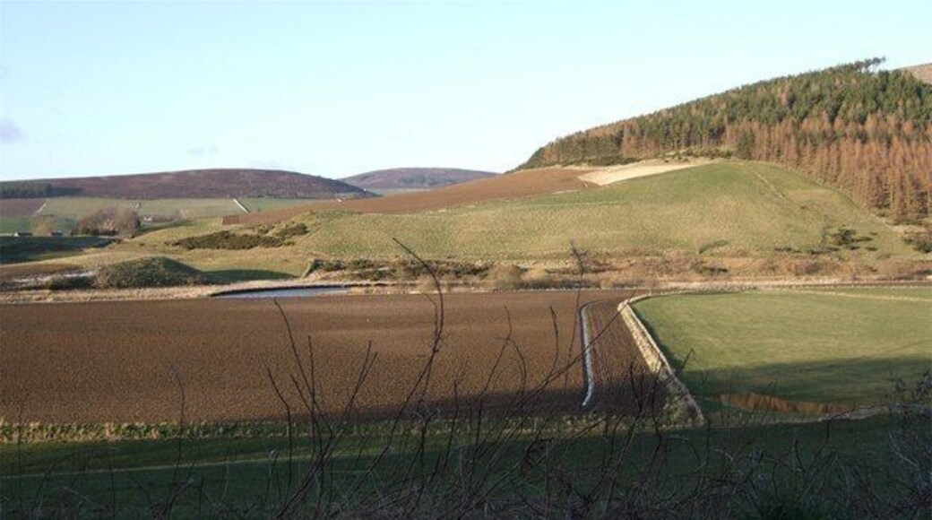 View of River Don at foot of Drumgoudrum hill Seen from road up Bogneish Hill.