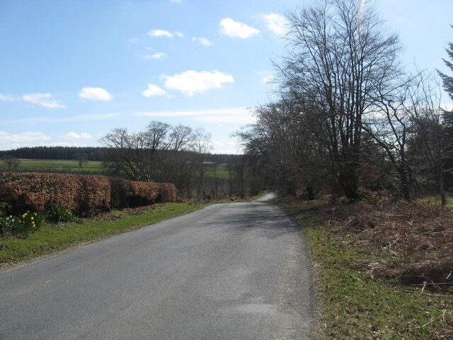 Minor road heading for Goodhope In Dumfries and Galloway.