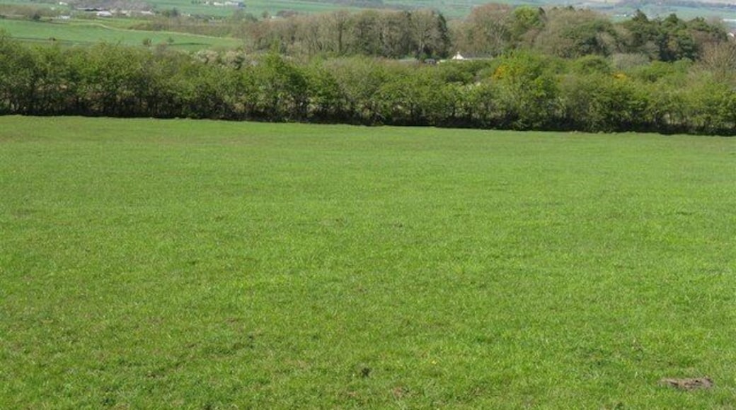 Looking towards the valley of the Kirtle Water Typical Borders and Dumfries & Galloway landscape of mixed farming, woodland and wind turbines.