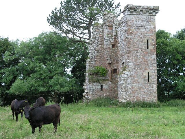 Wardhouse Tower A typical defensive Scottish borders tower, built in a strong position above the Kirtle Water, where it could defend Scotland from invasion up the nearby London to Glasgow railway - or was that built later!!