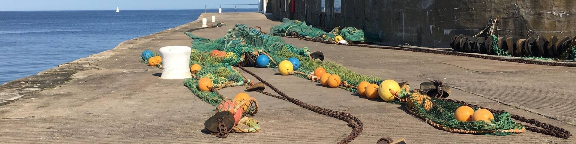 Pier and Lighthouse Macduff Scotland