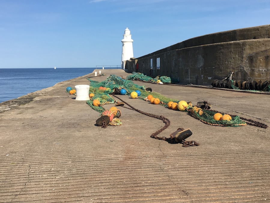 Pier and Lighthouse Macduff Scotland