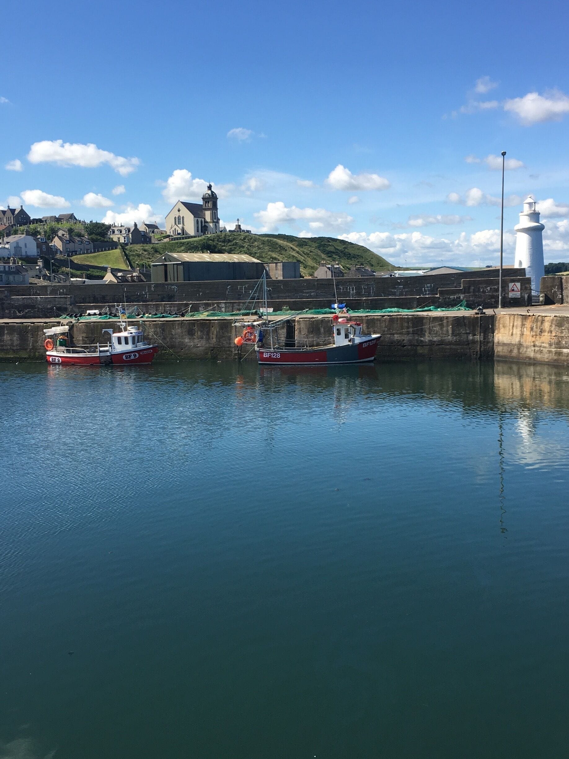 Macduff Harbour a busy port on moray Firth 