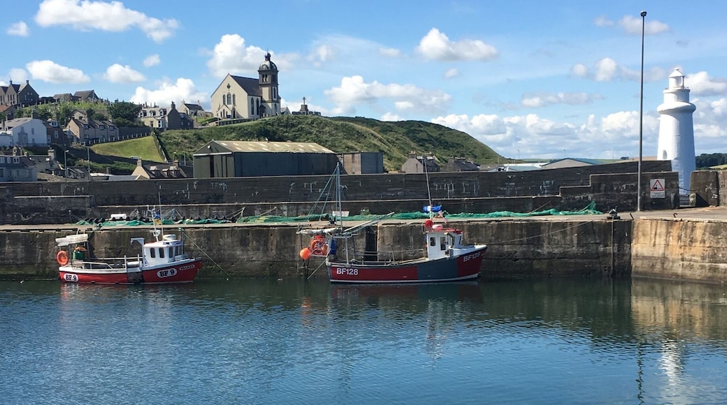Macduff Harbour a busy port on moray Firth