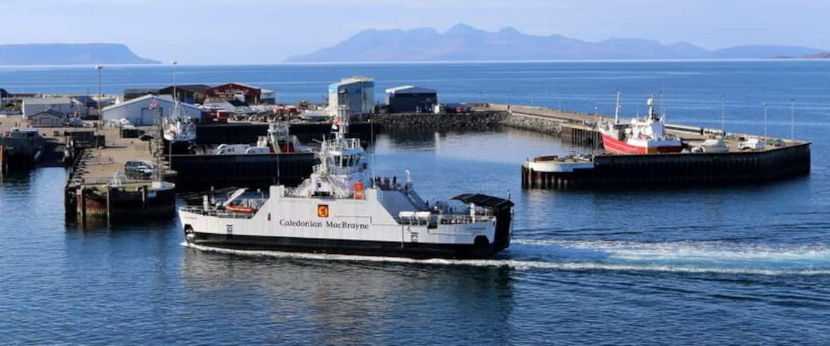 Lochinvar preparing to moor at Mallaig ferry terminal