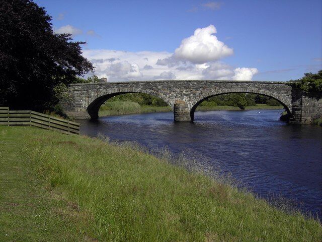 Bridge over the Bladnoch The road bridge over the River Bladnoch.