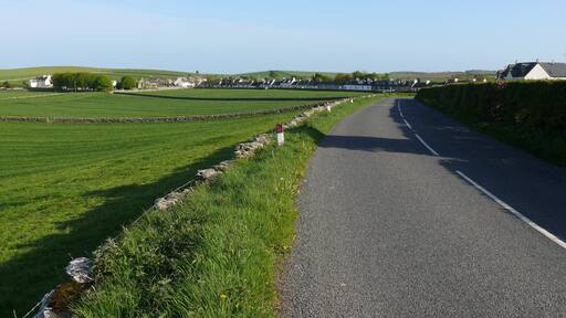 Sorbie village, Wigtownshire. View of Main Street on the B7052, taken from the A746 heading south.