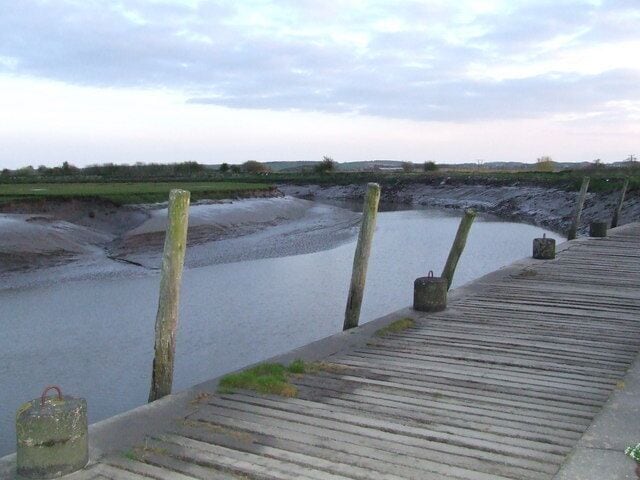 River Bladnoch & Wigtown 'harbour' A view looking south-west up the estuary of the River Bladnoch taken from the walkway of the one-time harbour at Wigtown.