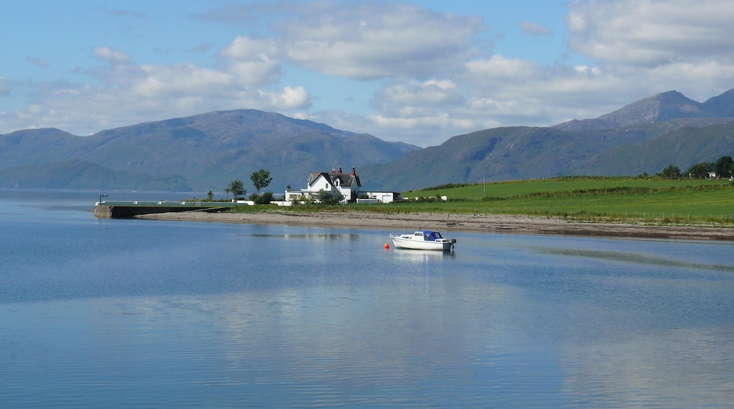 The shores of Loch Linnhe at Onich, Scotland.