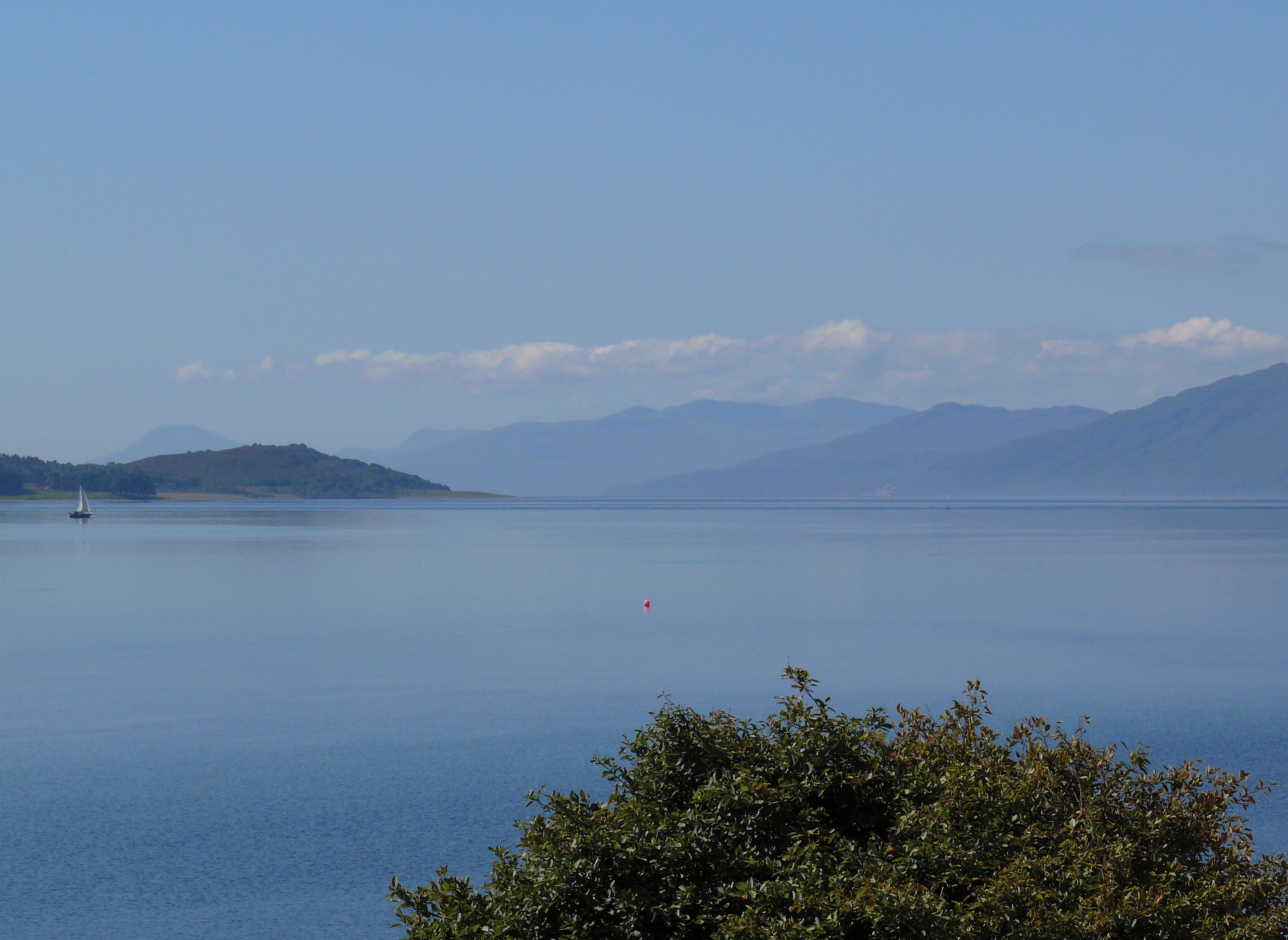 The shores of Loch Linnhe at Onich, Scotland.