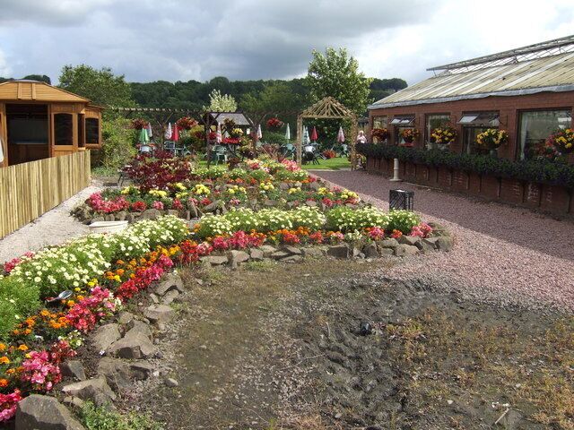 Bedding display at Rosebank Garden Centre In the "Garden Valley" of the River Clyde.