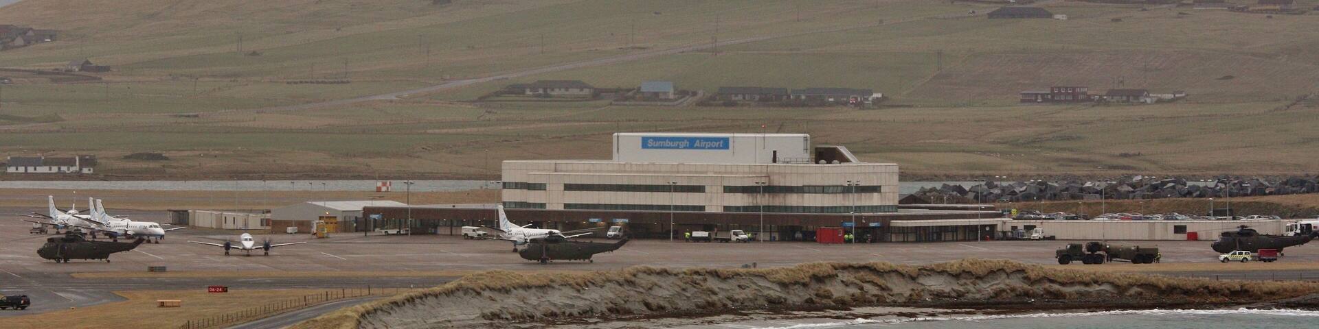 Taxiing for departure from Sumburgh