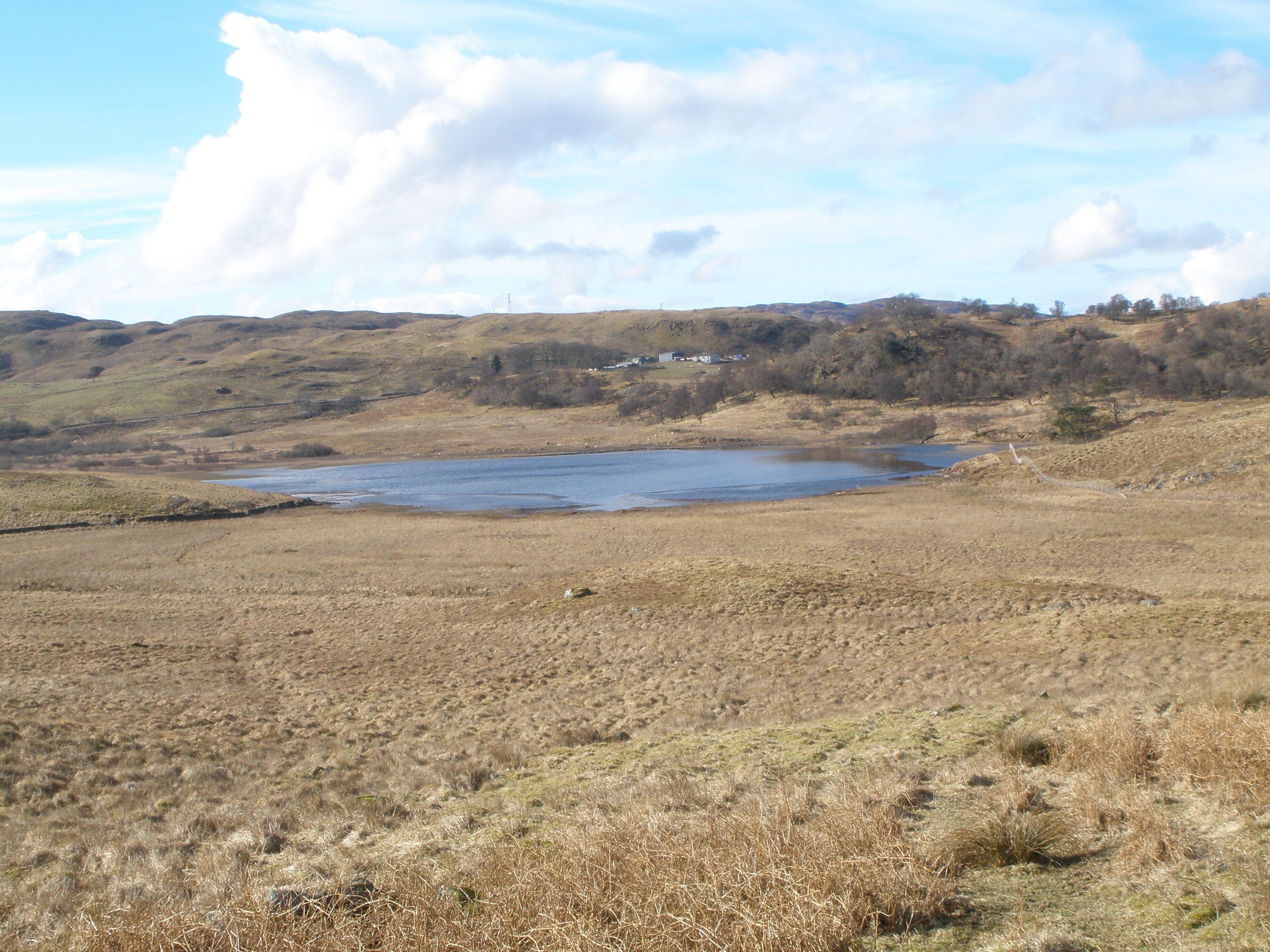 Loch Tromlee Barachander Farm in the distance