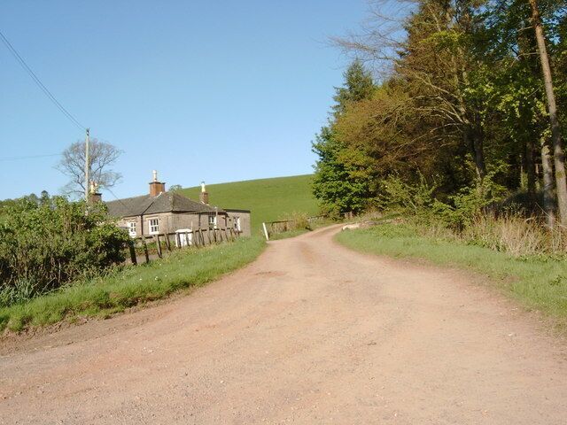 Unpaved drive off the A702 near Carronbridge