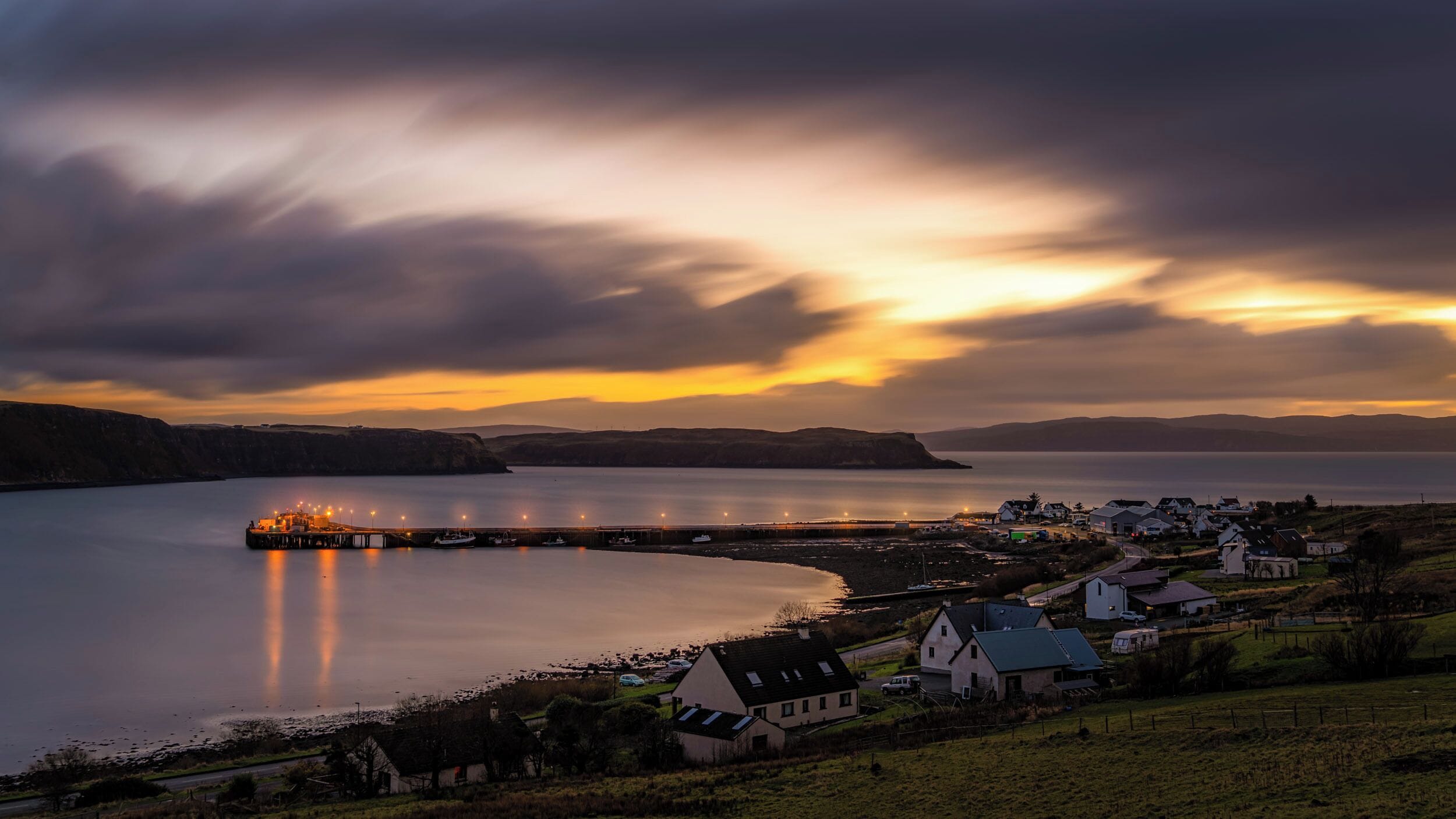 Uig is a little town on the north of the Isle of Skye in Scotland and also one of the main ferry hubs on the island. You can get a ferry to most of the little island around this part of the world and if you have a moment to spare, you can always snap a photo like this before your ship set sail.