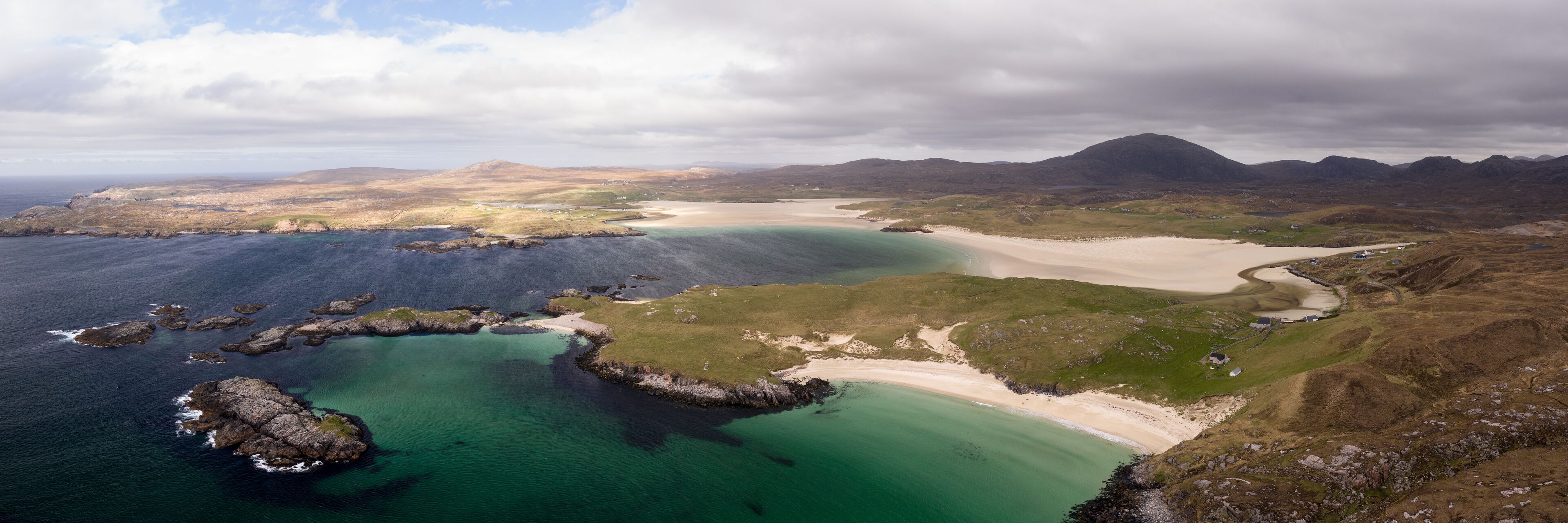 Uig Bay Aerial Isle of Lewis Outer Hebrides Scotland  