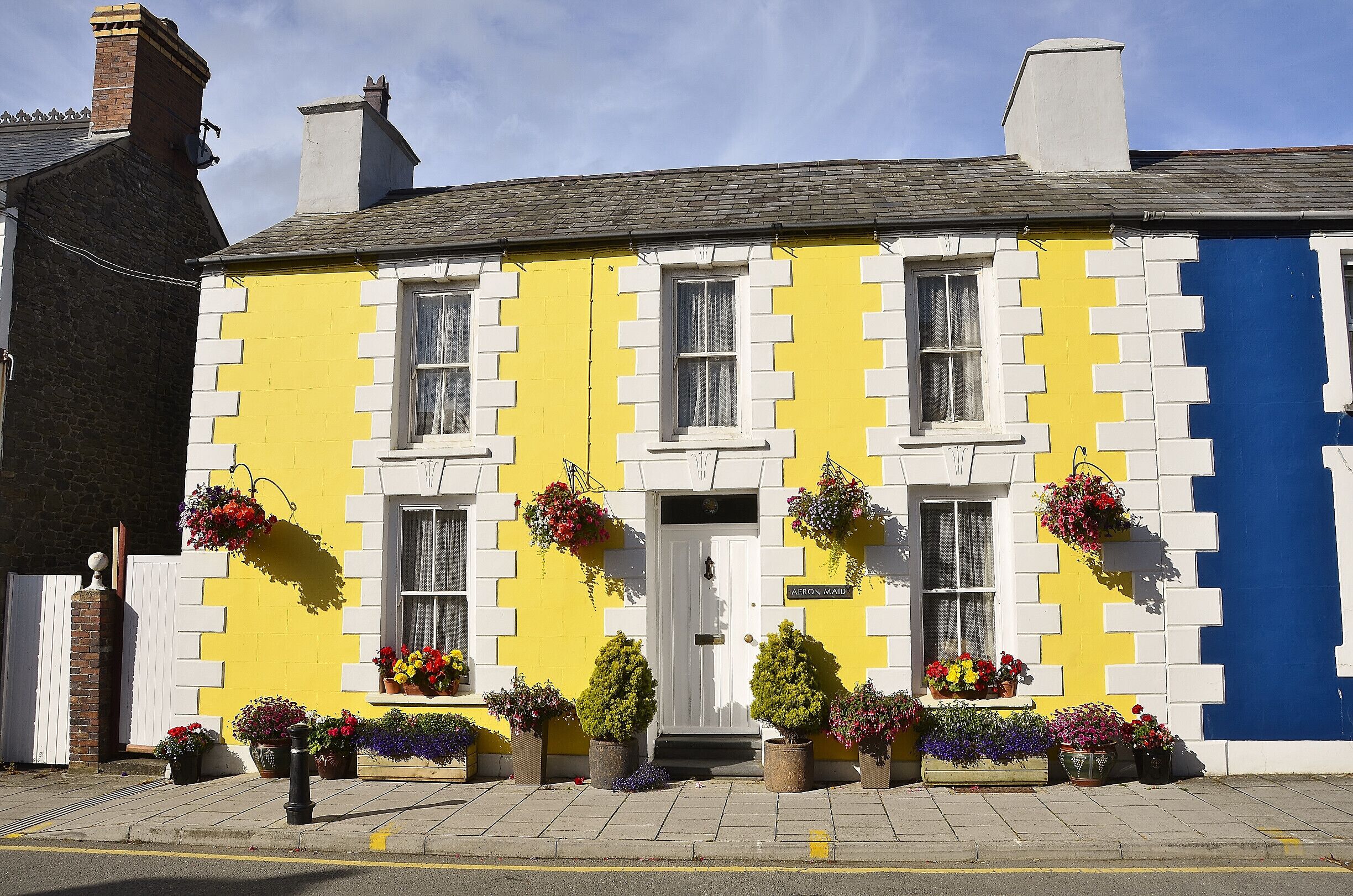 Beautiful coloured houses in the town of Aberaeron.