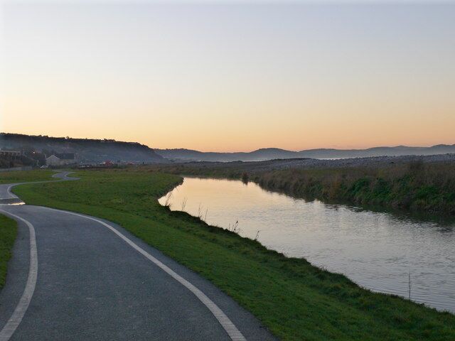 The River Dulas at Llanddulas The last stretch of the river before it reaches the sea