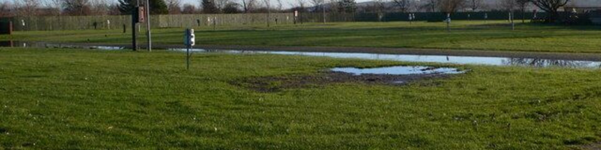 Winter caravan park Ty Mawr Holiday Park, forlornly empty touring caravan area.