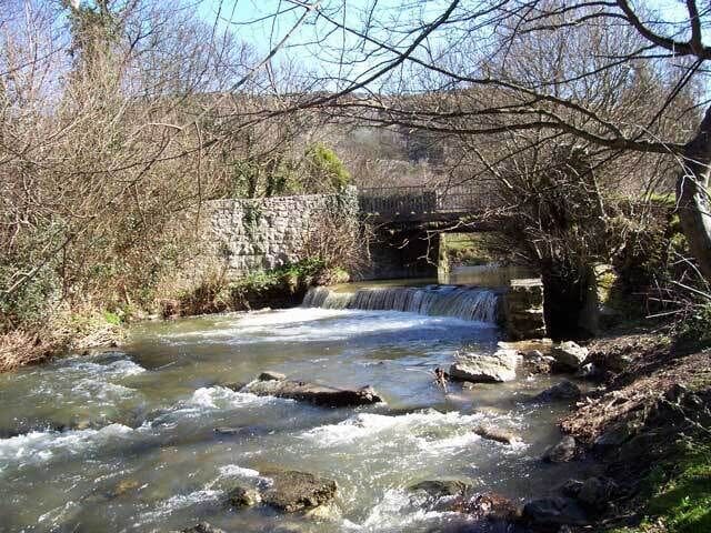 Bridge over Afon Dulas A late winter view of the bridge carrying the road to Bryn Dulas over the Afon Dulas.