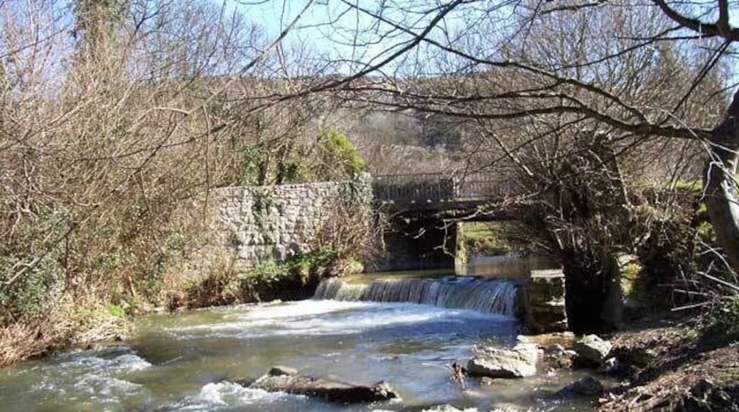 Bridge over Afon Dulas A late winter view of the bridge carrying the road to Bryn Dulas over the Afon Dulas.