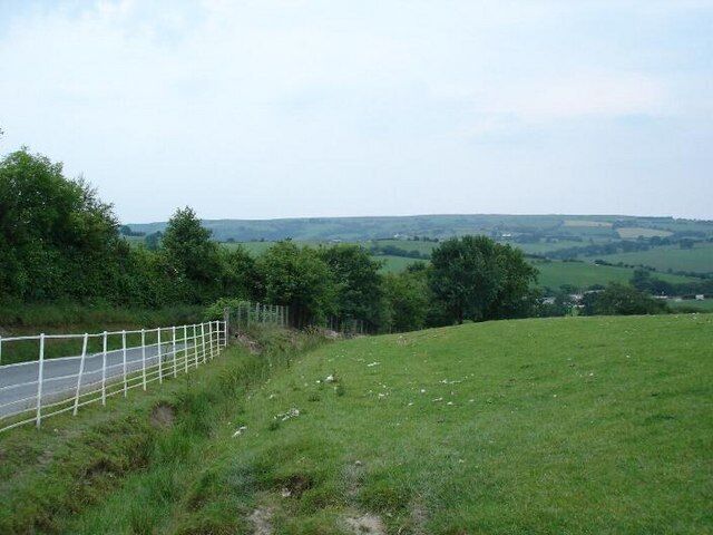 Lane and fields to Gwytherin.