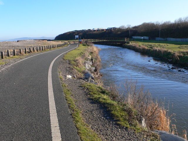 River Dulas The River Dulas as it approaches the sea at Llanddulas. The path on the left is the long distance North Wales Path.