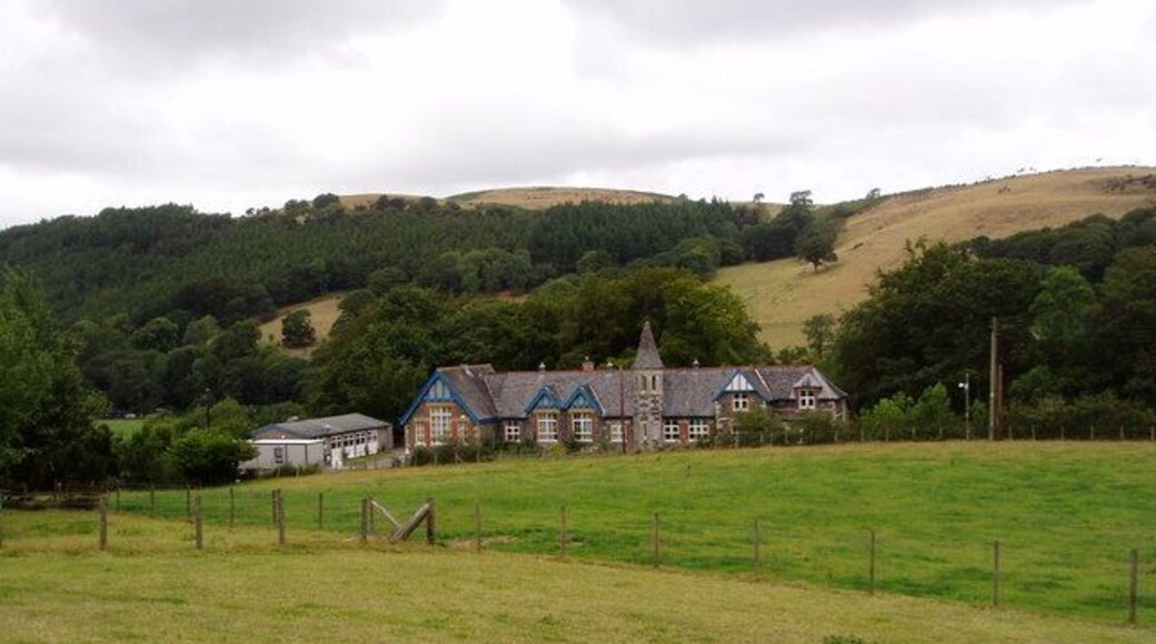 Ysgol Talhaiarn. Primary school with about 70 pupils in the village of Llanfair Talhaiarn.