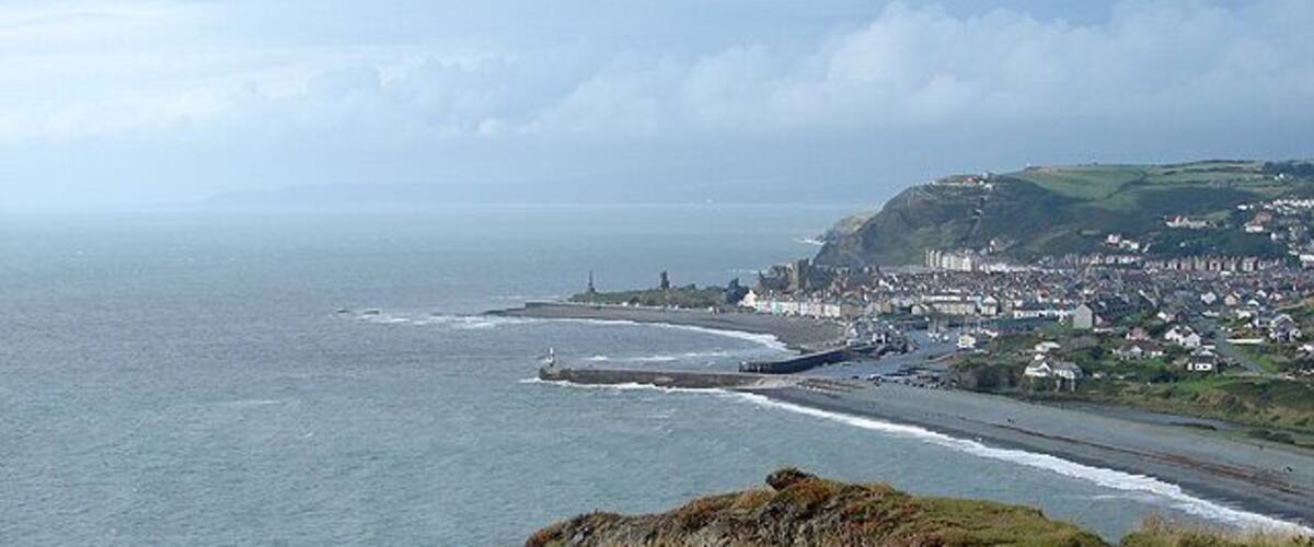 Aberystwyth viewed from the slopes of Allt-wen