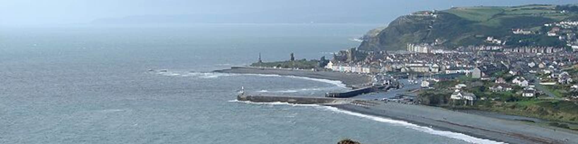 Aberystwyth viewed from the slopes of Allt-wen