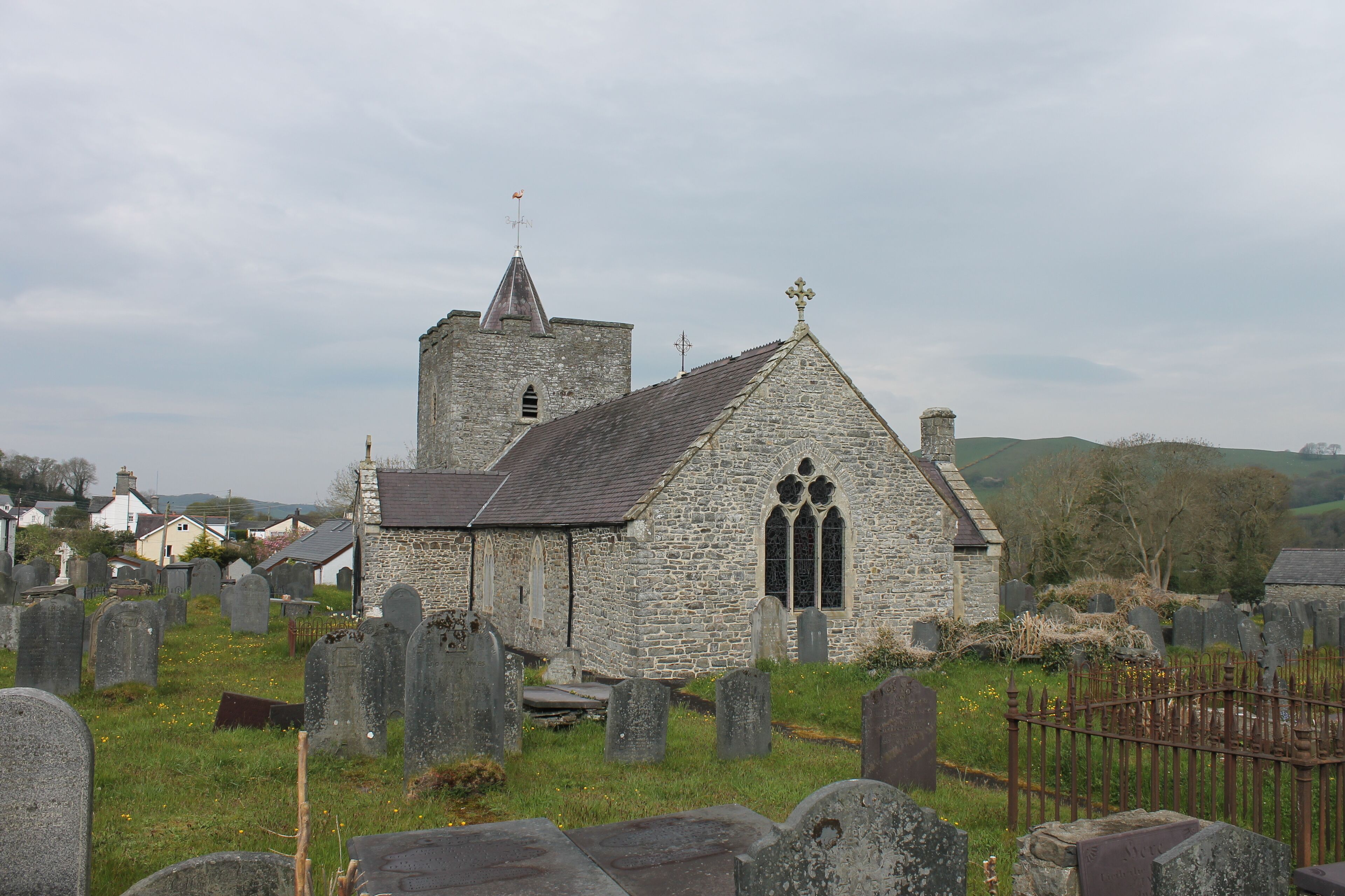 The Church o St Ilar ('st ilar'; old inncorrect name, kept only as historic record is St Hilary's Church). Grade II* listed building.