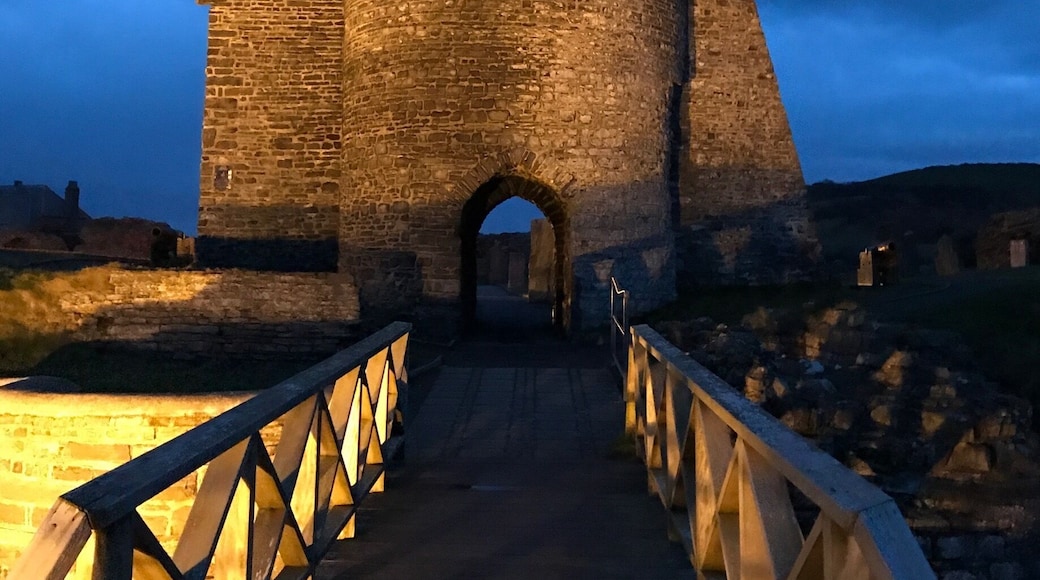 Aberystwyth castle by dusk.