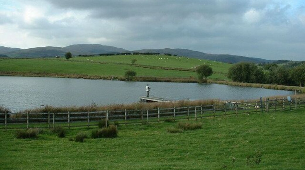 Llyn Maes-y-clawdd. Now a fishing lake. The name means "Lake field and dam".