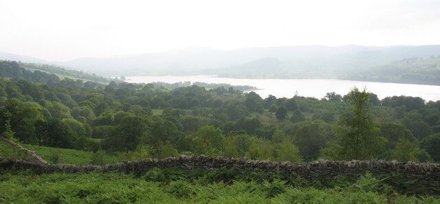 Llyn Tegid viewed from above Coed Ty'n-y-twll
