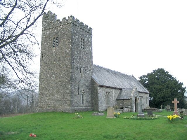 Llanafanfawr Church This church is just across the road from the Red Lion pub.