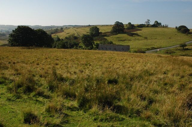 Pentre Dolau Honddu Part of the Sennybridge Training Area, viewed from the B4519.
