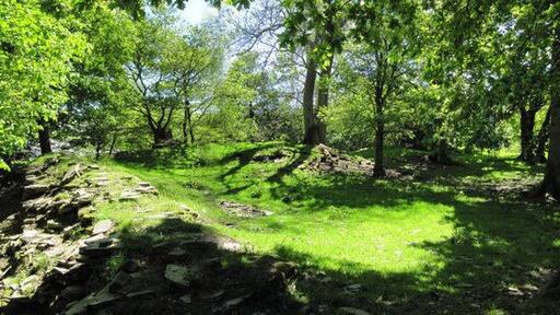 The inside This is a stitch of the inside of Aberedw Castle and gives a reasonable idea as to the lay out of the place.