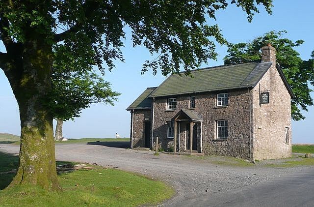 The Drovers Arms. This former pub, at the most remote spot on the road across Mynydd Epynt, was abandoned when the MOD commandeered the area in 1941 for the war effort. Subsequently the army has restored it, but only as non-alcoholic barracks for soldiers. See also 837620