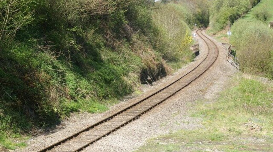 Newtown to Machynlleth Railway. The C road to Llyn Mawr crosses the railway here.