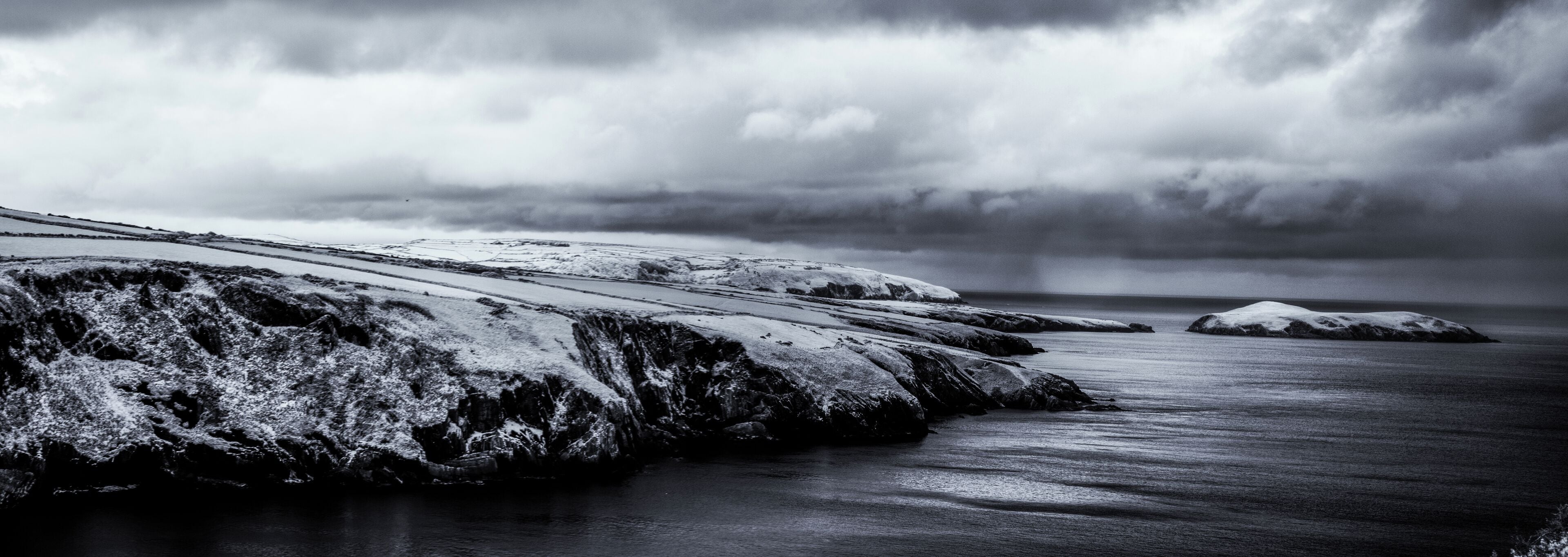 A view of the cliffs at mwnt taken using an In frared converted dslr. 