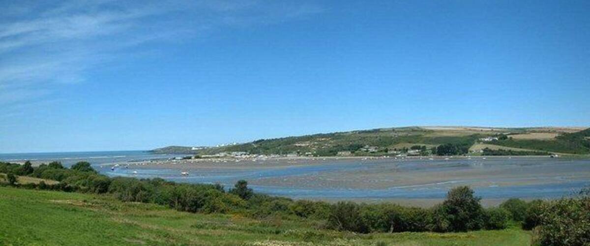 The Teifi Estuary Looking from the Poppit road towards the Teifi Estuary with Gwbert in the distance.