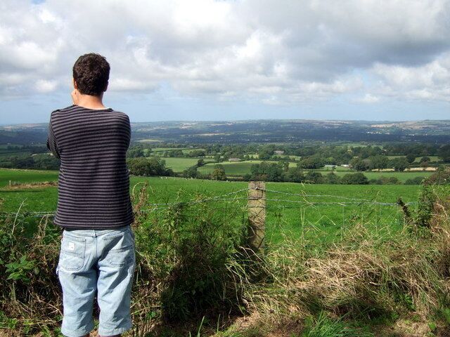 Capturing the view Stopping to look at the view is well nigh irresistible at this point - due north towards the hills of mid-Wales.