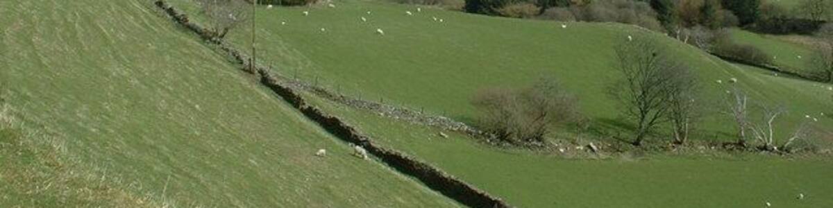 Afon Medrad valley The farm is Hendre Garthmeilio