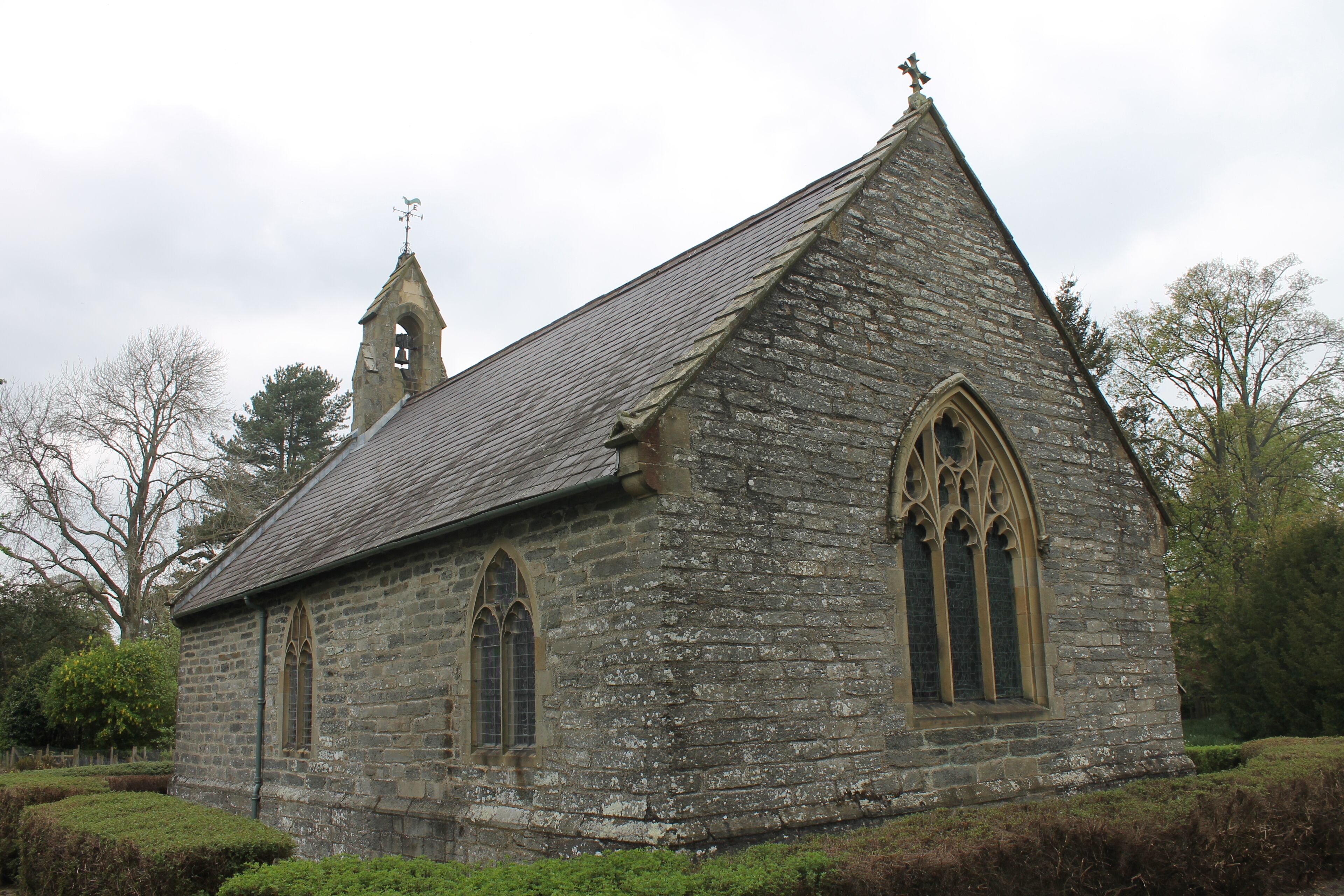 Rhug Chapel, near Corwen, Sir Ddinbych (Denbighshire), North Wales. The private chapel was built for William Salusbury in 1637.
